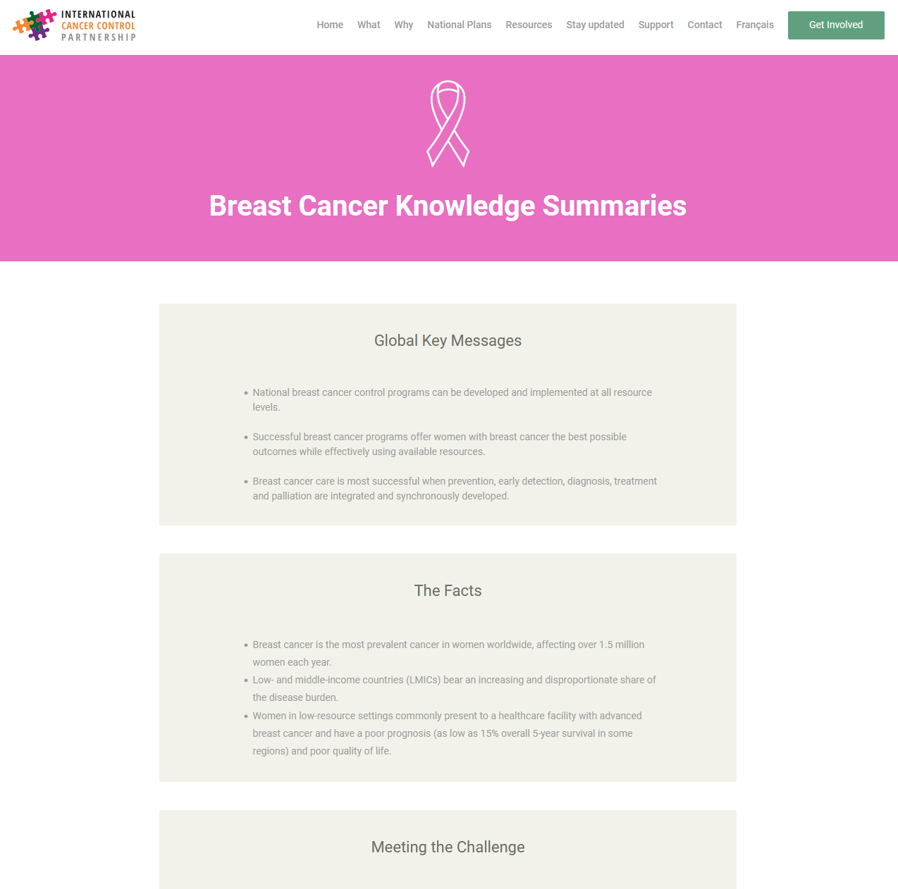 Breast Cancer Knowledge Summaries