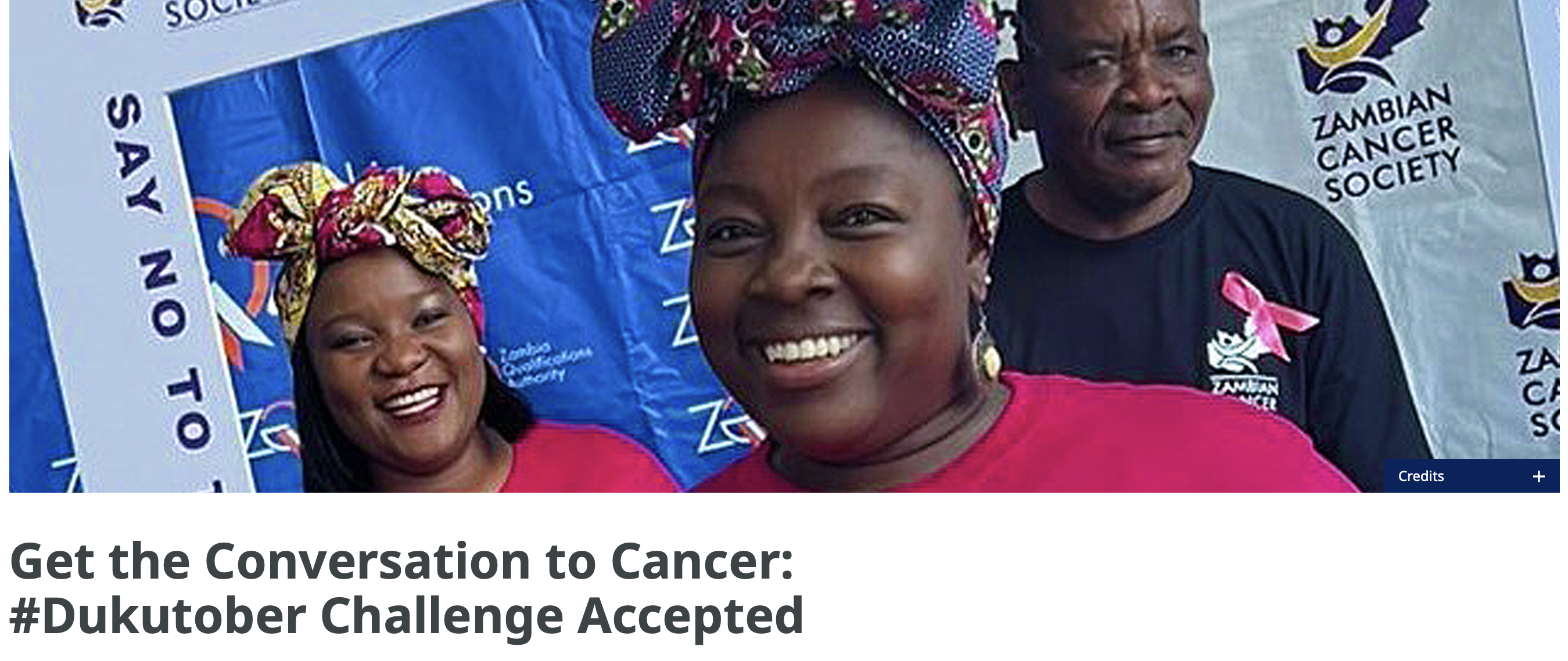 Get the Conversation to Cancer: #Dukutober Challenge Accepted
