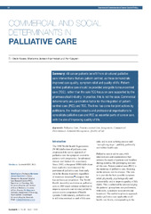 Commercial and Social Determinants in Palliative Care