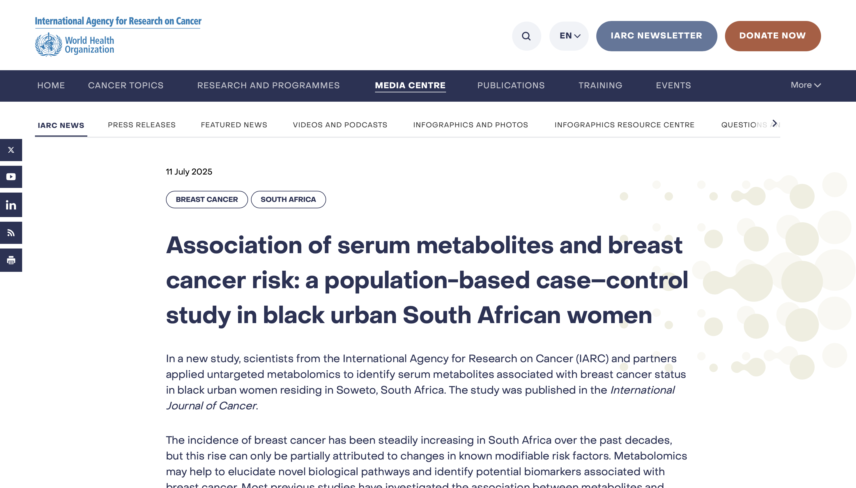 

<!-- THEME DEBUG -->
<!-- THEME HOOK: 'field' -->
<!-- FILE NAME SUGGESTIONS:
   ▪️ field--node--title--community-noticeboard.html.twig
   ✅ field--node--title.html.twig
   ▪️ field--node--community-noticeboard.html.twig
   ▪️ field--title.html.twig
   ▪️ field--string.html.twig
   ▪️ field.html.twig
-->
<!-- 💡 BEGIN CUSTOM TEMPLATE OUTPUT from 'themes/custom/whokap/templates/field/field--node--title.html.twig' -->
New study from IARC & partners finds associations between serum metabolites and risk of Breast Cancer status in black urban women in Soweto, SouthAfrica.
<!-- END CUSTOM TEMPLATE OUTPUT from 'themes/custom/whokap/templates/field/field--node--title.html.twig' -->

