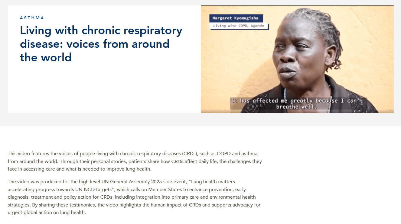 Living with chronic respiratory disease: voices from around the world