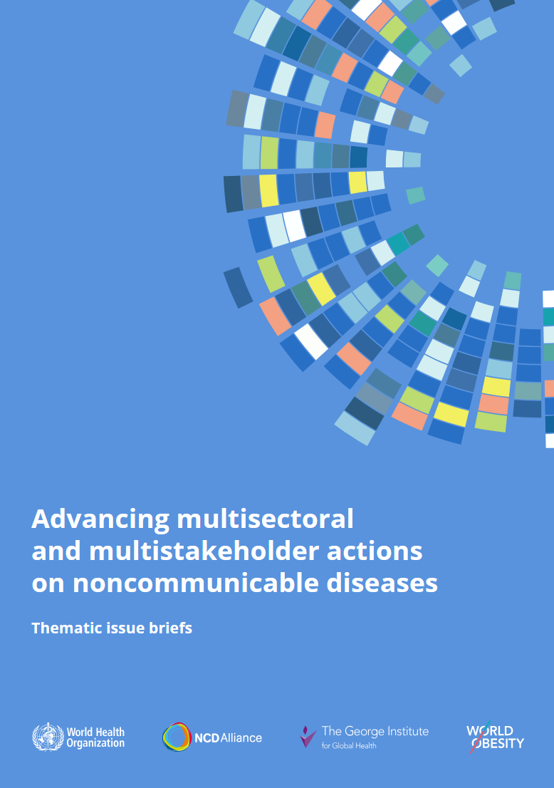  Advancing multisectoral and multistakeholder actions on noncommunicable diseases: thematic issue briefs