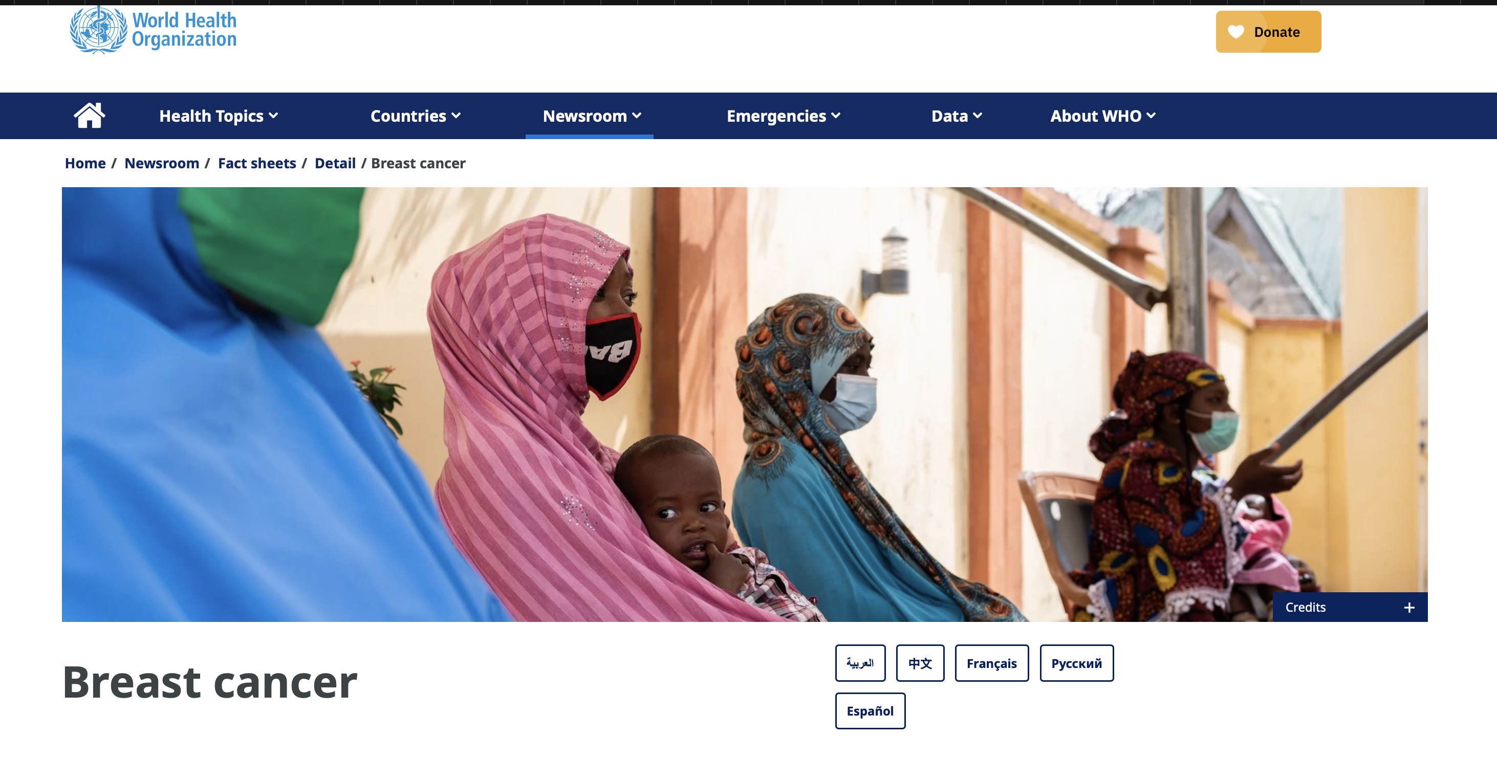 WHO Fact Sheet: Breast Cancer 