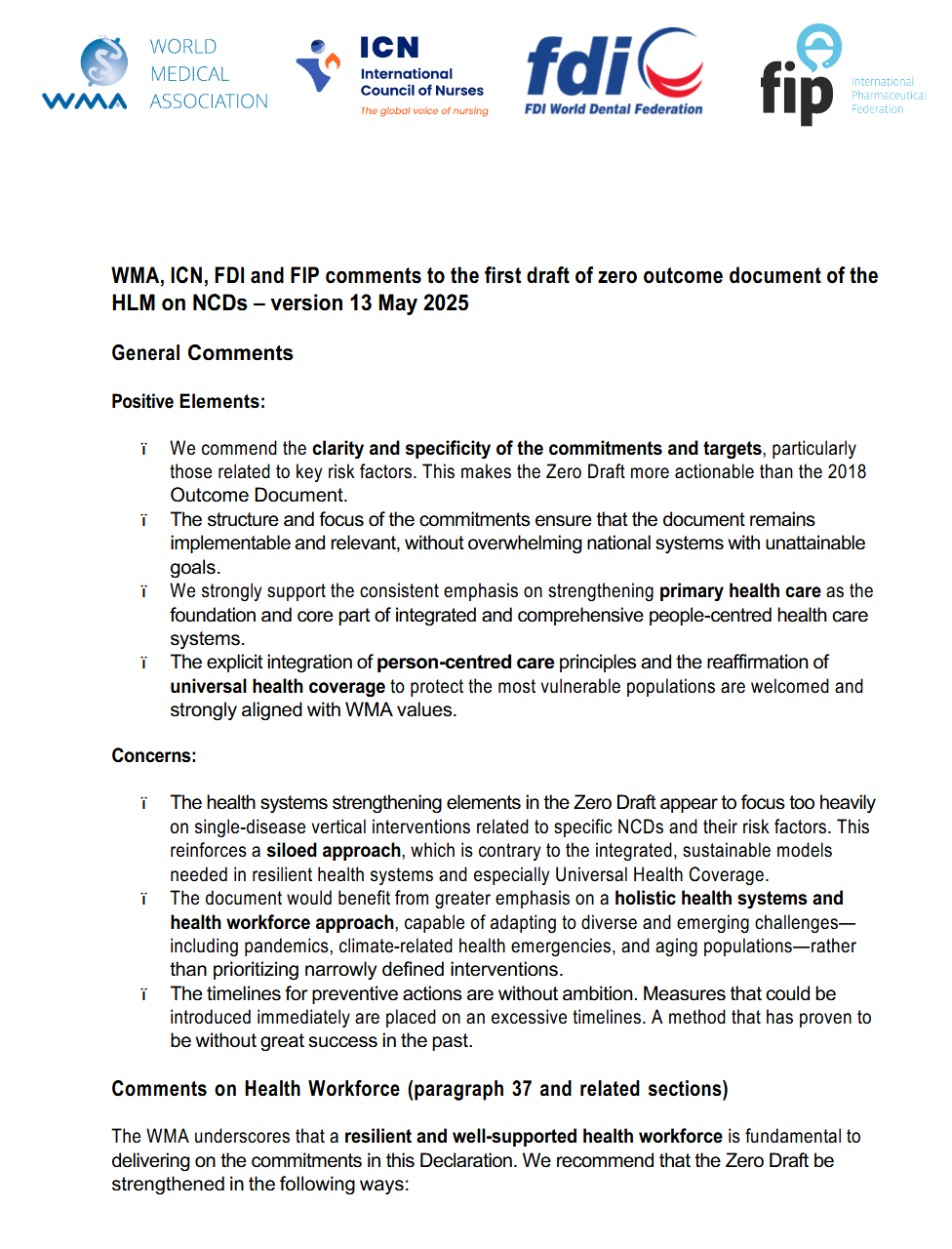 

<!-- THEME DEBUG -->
<!-- THEME HOOK: 'field' -->
<!-- FILE NAME SUGGESTIONS:
   ▪️ field--node--title--pin.html.twig
   ✅ field--node--title.html.twig
   ▪️ field--node--pin.html.twig
   ▪️ field--title.html.twig
   ▪️ field--string.html.twig
   ▪️ field.html.twig
-->
<!-- 💡 BEGIN CUSTOM TEMPLATE OUTPUT from 'themes/custom/whokap/templates/field/field--node--title.html.twig' -->
WMA ICN FIP FDI's comment to the first draft of zero outcome document of the HLM4 on NCD 
<!-- END CUSTOM TEMPLATE OUTPUT from 'themes/custom/whokap/templates/field/field--node--title.html.twig' -->

