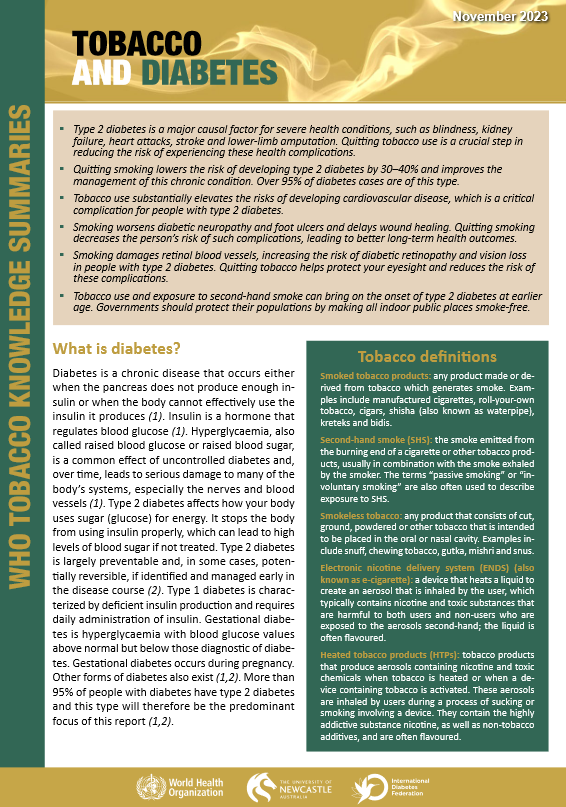 Tobacco and diabetes
