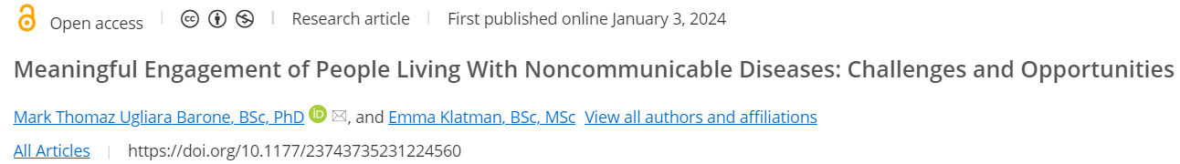 

<!-- THEME DEBUG -->
<!-- THEME HOOK: 'field' -->
<!-- FILE NAME SUGGESTIONS:
   ▪️ field--node--title--grassroots-innovations-on-ncd-co.html.twig
   ✅ field--node--title.html.twig
   ▪️ field--node--grassroots-innovations-on-ncd-co.html.twig
   ▪️ field--title.html.twig
   ▪️ field--string.html.twig
   ▪️ field.html.twig
-->
<!-- 💡 BEGIN CUSTOM TEMPLATE OUTPUT from 'themes/custom/whokap/templates/field/field--node--title.html.twig' -->
Meaningful Engagement of People Living With Noncommunicable Diseases: Challenges and Opportunities
<!-- END CUSTOM TEMPLATE OUTPUT from 'themes/custom/whokap/templates/field/field--node--title.html.twig' -->

