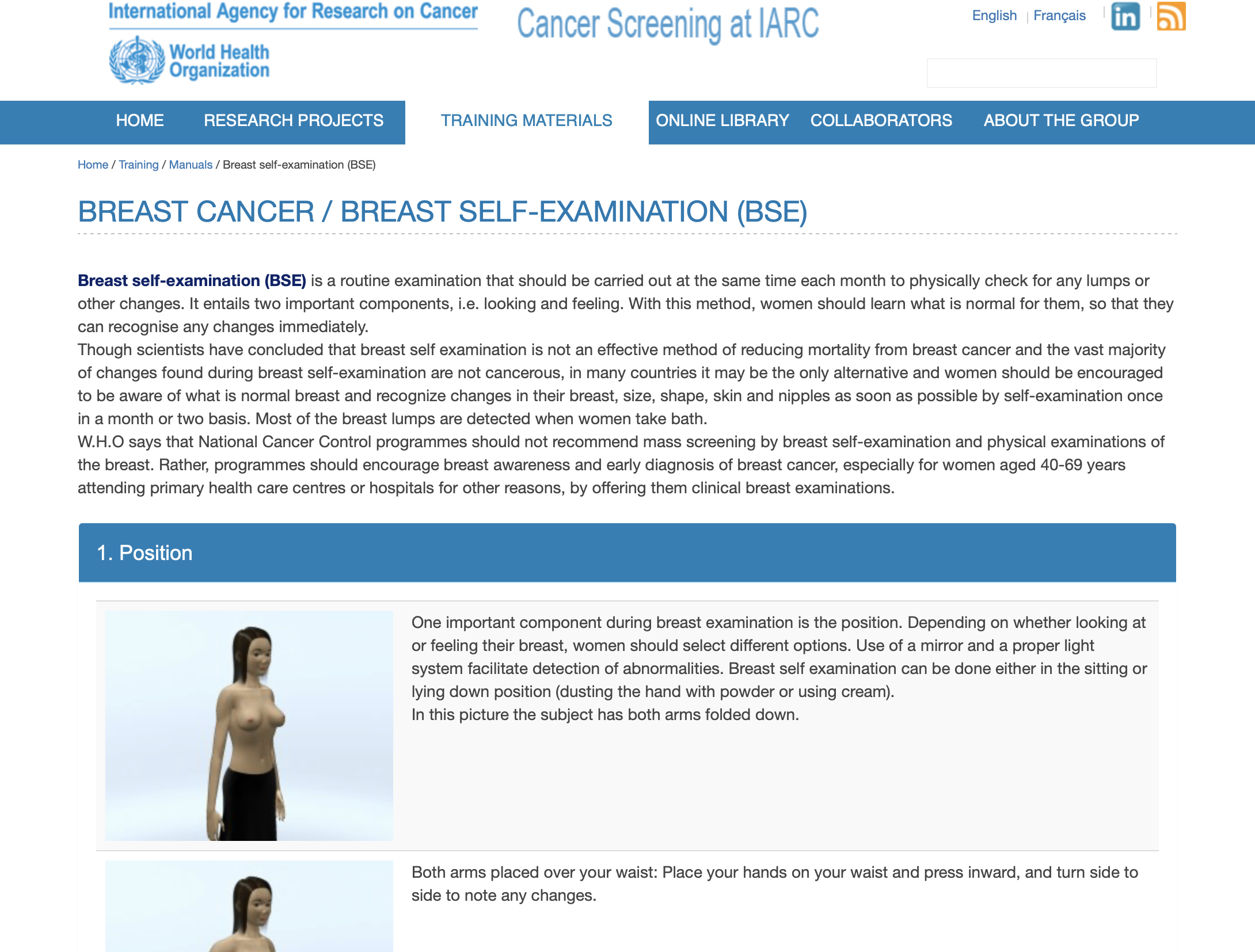 BREAST CANCER / BREAST SELF-EXAMINATION (BSE)
