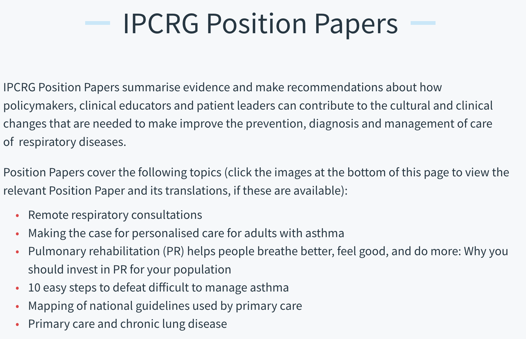 

<!-- THEME DEBUG -->
<!-- THEME HOOK: 'field' -->
<!-- FILE NAME SUGGESTIONS:
   ▪️ field--node--title--gard-community-knowledge-resourc.html.twig
   ✅ field--node--title.html.twig
   ▪️ field--node--gard-community-knowledge-resourc.html.twig
   ▪️ field--title.html.twig
   ▪️ field--string.html.twig
   ▪️ field.html.twig
-->
<!-- 💡 BEGIN CUSTOM TEMPLATE OUTPUT from 'themes/custom/whokap/templates/field/field--node--title.html.twig' -->
IPCRG Position Papers 
<!-- END CUSTOM TEMPLATE OUTPUT from 'themes/custom/whokap/templates/field/field--node--title.html.twig' -->

